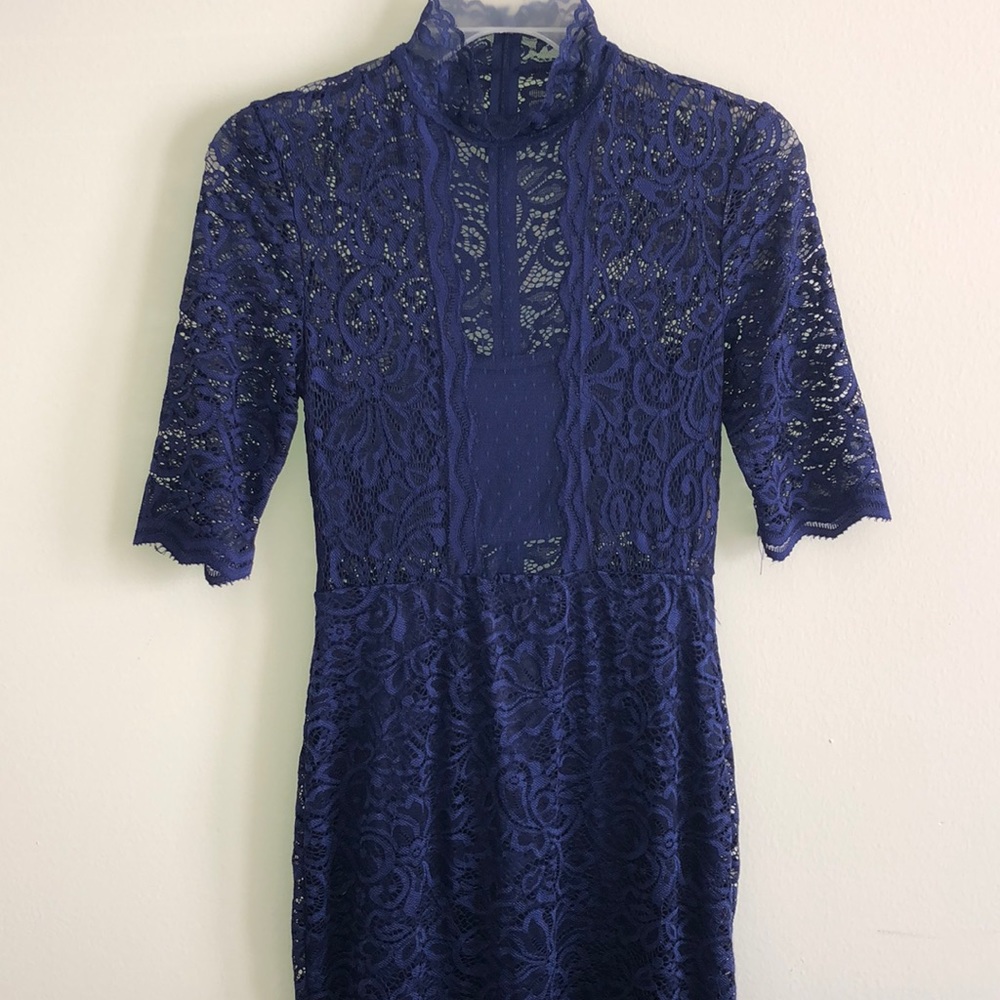 Dark blue lace dress